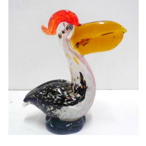 Vintage Murano Other - Murano Hand Blown Art Glass Pelican  7" T